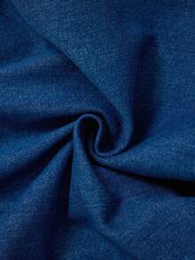 GlowEve Summer Casual Embroidered Drawstring Waist Denim Shorts - Blue - View 4