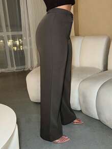 Dayanna Comas 高腰直筒褲 - 咖啡棕 - 查看 5