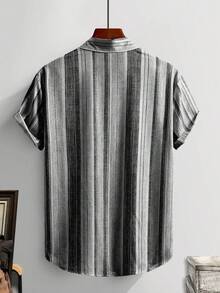 NEOREFINED Men's Color Block Single-Breasted Casual Versatile Daily Wear Short Sleeve Shirt - Multicolor - View 2