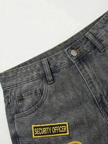 Mistrie Women's Casual Washed Distressed Denim Shorts - Black - View 5