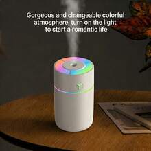 Colorful LED Car & Desktop Humidifier – USB Powered Mini Cool Mist Humidifier With Night Light, Auto Shut-Off Protection For Home, Office & Car (ABS Material) - multicolor - View 6