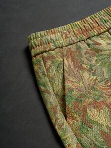 Manfinity LEGND Men's Casual Jacquard Shorts For Summer - Yellow - View 5