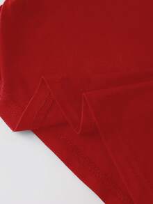 GlowEve CURVE Plus Size Women Casual Versatile Side Ruched Metal Buckle Decor Tank Top - Red - View 6