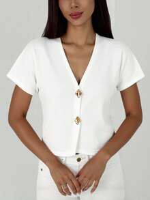 Aloruh 两件套女士薄款开衫套装，浪漫优雅时尚 - 彩色 - 查看 7