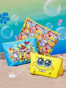 SpongeBob SquarePants | SHEIN 1 Chiếc/1 Bộ Túi Mỹ Phẩm Sợi Polyester Nhẹ, In Hình Hoạt Hình, Thích Hợp Để Đựng Mỹ Phẩm, Văn Phòng Phẩm, Đồ Dùng Hàng Ngày, Sản Phẩm Điện Tử, Rất Phù Hợp Cho Đi Làm, Đi Học, Du Lịch, Phù Hợp Cho Nam, Nữ, Học Sinh - Nhiều màu - Xem 2