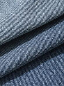 DAZY Quần jean dài denim màu xanh dương bạc màu, rách nhẹ, thích hợp cho mùa xuân và mùa thu. - Màu xanh lam - Xem 3