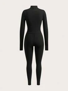 SHEIN Unity Women Sports Jumpsuits - Black - View 2