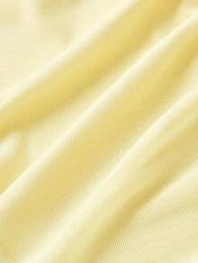 SHEIN MOD Große Größen Gelbes Trägerkleid Maxi Kleid 2-teiliges Set, geeignet für Strand, Party, Urlaub - Hellgelb - Übersicht 14