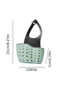 1/2 chiếc giá đựng đồ bằng silicon có dây đeo điều chỉnh được, giỏ treo đa năng dùng để đựng miếng bọt biển và khăn lau bát đĩa, giá đựng đồ gắn vòi nước cho nhà bếp. - Nhiều màu - Xem 6
