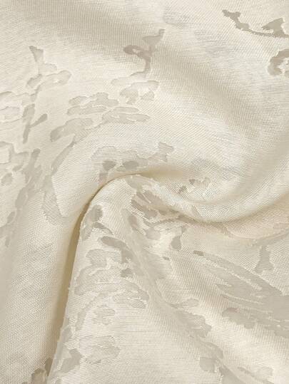 GlowEve CURVE Plus Size Women's Summer Sleeveless Round Neck Organza Jacquard Patterned Blouse, White, Chinese Style, Suitable For Spring, New Year, Valentine's Day, Party, Wedding Guest, Graduation, Vacation, Elegant, Casual, Formal, Outdoor Wear