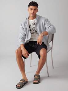 SHUZIA Dép lê đế cao màu xám H Architectural dành cho nam - Đế PU hình học & chống trơn trượt | Thiết kế hở mũi, thích hợp cho những chuyến dạo chơi từ khu nghỉ dưỡng đến thành phố. - Xám - Xem 2