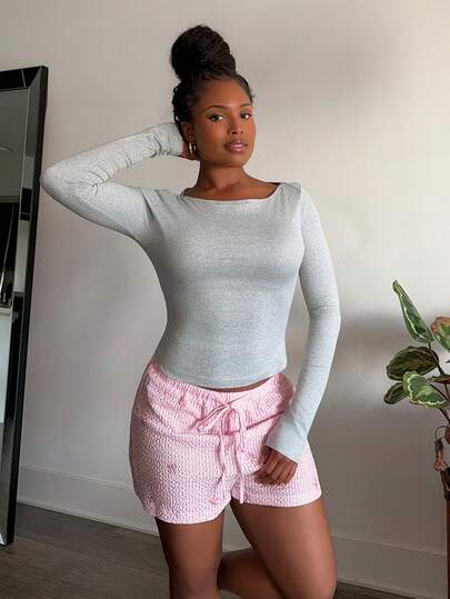 Tyla Gomez 女士休闲舒适柔软长袖T恤，适合秋季穿着