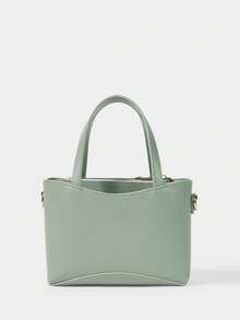 SHECARRY Borsa da donna di piccole dimensioni, di colore marrone scuro, delicata, adatta per l'uso quotidiano - verde tenero - Visualizzare 5