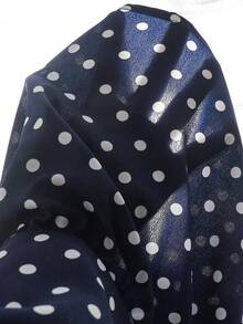 少女波点印花吊带背心 - 藏蓝色 - 查看 6