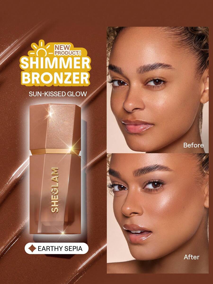 SHEGLAM Sun Beam 亮澤液態古銅-Earthy Sepia 品牌美妝化妝品 適合女士與女孩 - Earthy Sepia - 查看 1