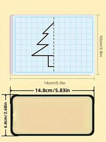 MINKOJA 20 Patterns Cartoon Lattice Symmetrical Drawing Graphics . Creative Concentration Train Tracing Painting Cards Wipe Pen Control - Multicolor - View 3