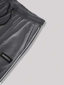 Manfinity Hypemode Men's Drawstring Waist Pocket Casual Everyday Sweatpants - Dark Grey - View 4