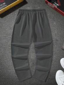 Manfinity Hypemode Men's Drawstring Waist Pocket Casual Everyday Sweatpants - Dark Grey - View 2