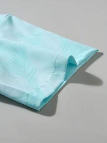 OTTIMOZO 男士扎染单排扣休闲百搭日常短袖衬衫 - 綠色 - 查看 5