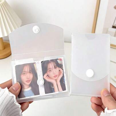 Madebyblanc Caja de almacenamiento estilo Ins, caja de almacenamiento de apariencia alta con escarcha, organizador portátil de cuentas manuales, caja de almacenamiento a prueba de polvo con tapa abatible, caja de almacenamiento con hebilla oculta con escarcha, caja pequeña de estilo minimalista, organizador multiusos para tarjetas de visita, fundas para tarjetas, fotos de identificación, cuentas manuales, pegatinas, tarjetas DIY, artículos culturales y creativos, compacto y ligero, fácil de transportar y almacenar, adecuado para el hogar, la oficina, el dormitorio, el escritorio de estudio y el almacenamiento en el bolso, elegante y práctico para uso diario.