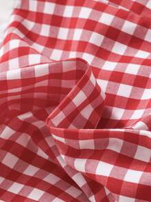 SHEIN Playful Pals Áo khoác cardigan mùa hè mới cho bé gái, cổ Peter Pan kẻ caro, đính họa tiết dâu tây 3D, kiểu dáng công chúa ngọt ngào, dễ thương, phù hợp cho cả đi làm và sinh hoạt hàng ngày. - Đỏ - Xem 11