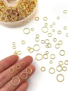 Jump Rings Mixed Sizes 4-10mm Open Closed Connectors Metal Findings For Jewelry Making DIY Craft Supplies Storage Box Set Repair Accessory - Multicolor - View 3