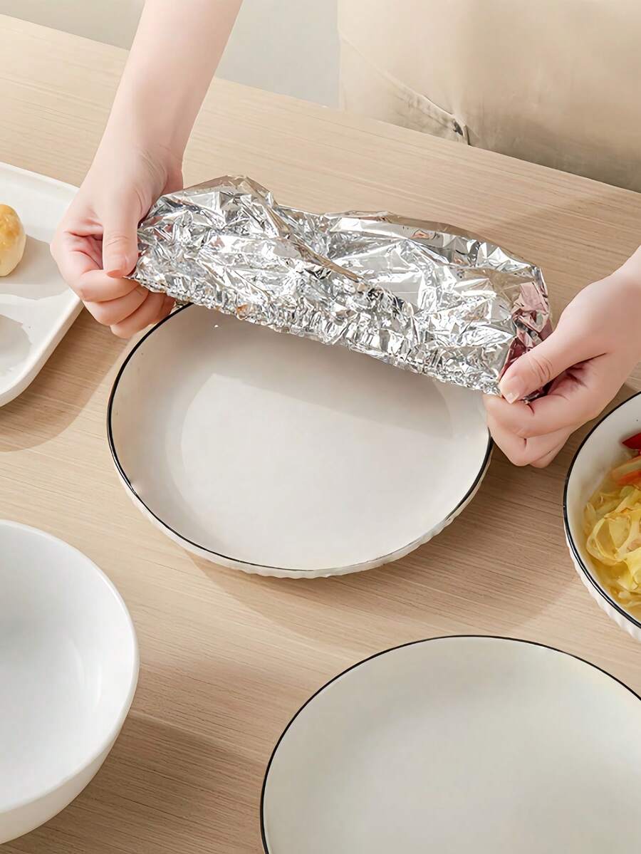 20*30片装一次性铝箔食品盖 保温保鲜盖 适用于餐桌、厨房、派对、野餐等各种场合 多功能镀铝膜碗碟盖 厨房必备 - 彩色 - 查看 1