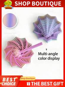 1 Stück 3D gedrucktes Stern Polygon Fidget Spielzeug, 3D faltbare Unendlichkeitswürfel Struktur, Fingerdruck Entlastung Stressabbau, visuelle & auditive sensorische beruhigende Spielsache, einzigartiges Desktop Zen Dekor, Weihnachten Geburtstags Party Geschenk, ideales Überraschungsgeschenk für Feiertage - Verschiedenfarbig - Übersicht 6