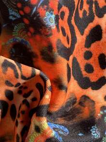 Swim Mod Women's Sexy Tight-Fitting Random Floral Print Elegant Beach 2 Pieces Swimsuit, Summer - Multicolor - View 6