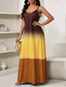 SHEIN Lady Đầm maxi rộng thùng thình màu xanh dương cho nữ, kiểu boho, hở lưng, thích hợp cho sinh nhật & sự kiện, lễ hội, du lịch, thời trang nữ boho/bohemia/boho, áo cổ yếm, trang phục nữ châu Phi, đầm nữ mùa hè, đầm nhiệt đới, hàng mới về, đầm nữ, đầm đi biển, đầm lễ Phục sinh, trang phục lễ Phục sinh cho nữ. - Nhiều màu - Xem 3