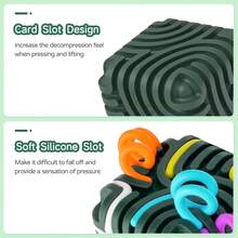 3D Sensory Activity Board, Silicone Fidget Cube Toy For Stress Relief, Calming, Focus, ADHD And Autism, Sensory Toys Game Controller For Kids Over 3+ - Multicolor - View 2
