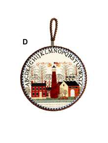 Juego de salvamanteles de cerámica inglesa vintage con diseño de libro ilustrado, resistente al calor, posavasos redondos para mesa, mantel individual, decoración del hogar y cocina, pintados a mano, antideslizantes y fáciles de limpiar - Multicolor - Ver 13