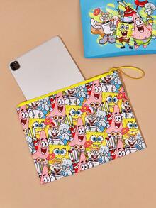 SpongeBob SquarePants | SHEIN 1 Chiếc/1 Bộ Túi Mỹ Phẩm Sợi Polyester Nhẹ, In Hình Hoạt Hình, Thích Hợp Để Đựng Mỹ Phẩm, Văn Phòng Phẩm, Đồ Dùng Hàng Ngày, Sản Phẩm Điện Tử, Rất Phù Hợp Cho Đi Làm, Đi Học, Du Lịch, Phù Hợp Cho Nam, Nữ, Học Sinh - Nhiều màu - Xem 8