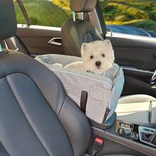 Pet Car Carrier, Cat Dog Bed For Car, Central Console Pet Bag, Car Seat Cushion, Portable Pet Carrier Dog Car Seat Car Seat Covers Dog Car Seat Cover Pet Car Seat - Grey - View 2
