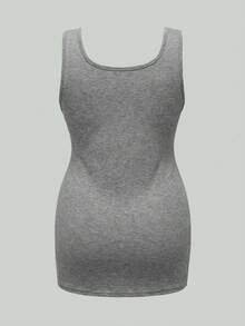 Modmama Maternity Solid Color Square Neck Casual Nursing Tank Top - Multicolor - View 11