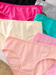 Set de 7 piezas/paquete de bragas/calzones coloridos y lindos con diseños de dibujos animados para niñas preadolescentes - Multicolor - Ver 4