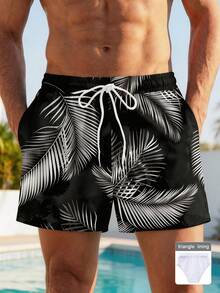 VIVINTIMO Men's Vacation Style Beach Shorts, Mesh Triangle - Multicolor - View 1