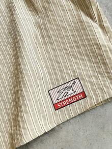 AXEPEAK Áo sơ mi nam kẻ sọc, cài một hàng khuy, in chữ, kiểu dáng thường ngày, đa năng. - Nhiều màu - Xem 5