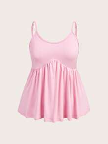 Conjunto de top de tirantes en negro y blanco talla grande - Rosa - Ver 6