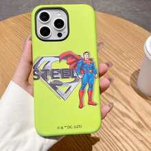 SUPERMAN X SHEIN Superman This "Cartoon Animation" Two-In-One Film Phone Case Is Made Of TPU+PC Material And Has A Shockproof And Matte Finish. The Exquisite Printed Patterns Effectively Protect Your Apple 14/15,16/17 Pro Max Phone. - Multicolor - View 4
