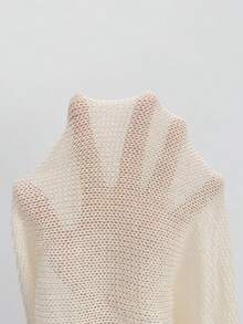 GlowEve CURVE Áo khoác cardigan poncho trắng dáng rộng thoải mái kiểu dáng nghỉ dưỡng dành cho nữ, mùa xuân/hè. - trắng - Xem 8