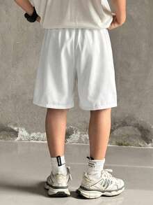 3 Pc Tween Boy Loose Casual Woven Net Color Casual Simple Basic Versatile Solid Color Sports Workwear Shorts Multi-Color Multi Piece Set, Buy One And Get Two Free, Get Three Suitable For Spring And Summer Seasons - Multicolor - View 3