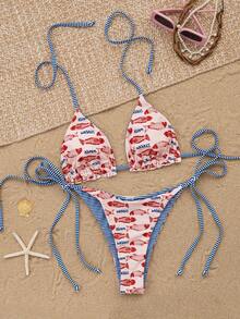 Swim Vcay New Reversible Swimsuit For Women, Sexy & Elegant Casual Beach Bikini Set - Multicolor - View 1