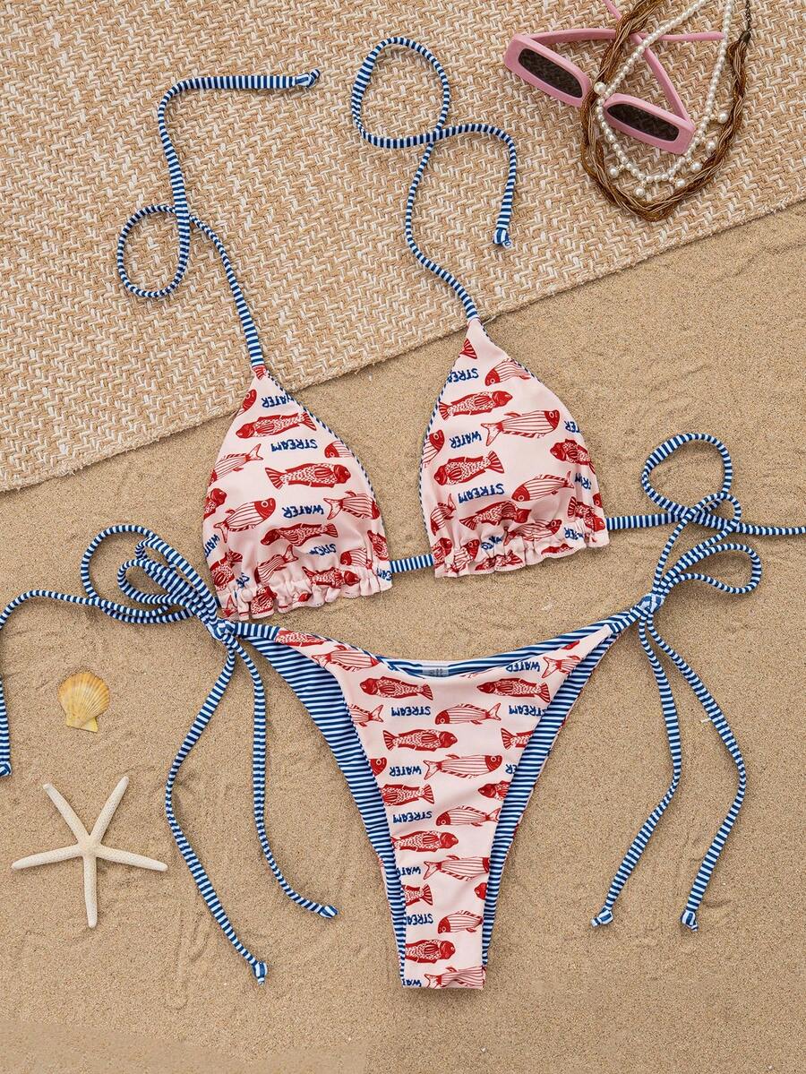 Swim Vcay New Reversible Swimsuit For Women, Sexy & Elegant Casual Beach Bikini Set - Multicolor - View 1