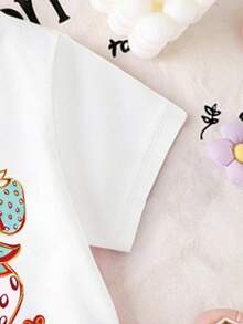 女童T恤 - 白色 - 查看 5