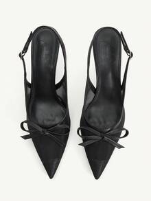 CUCCOO CHICEST Women's Pointed Toe Buckle Design Fashionable High Heels For Daily Wear - Black - View 1