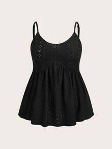 Conjunto de top de tirantes en negro y blanco talla grande - Rosa - Ver 10