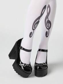 Sugerpunk Giày cao gót đế xuồng màu đỏ tía quyến rũ dành cho nữ, kiểu dáng thời trang xuân thu, mũi tròn kín, khóa hình trái tim đính đinh tán, giày Mary Jane gót dày, hở mũi, thích hợp cho các bữa tiệc đêm. - Than chì đen - Xem 4