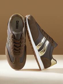 CUCCOO EASI Women's Casual Sneakers - Coffee Brown - View 5