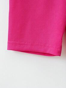 SHEIN Playful Pals 5条装女婴休闲可爱运动短裤打底裤，舒适多色，适合日常穿着、居家或户外活动 - 彩色 - 查看 6
